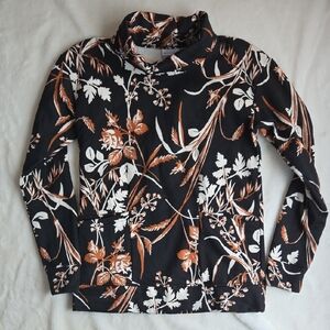 Columbia size S autumn floral Print Turtleneck